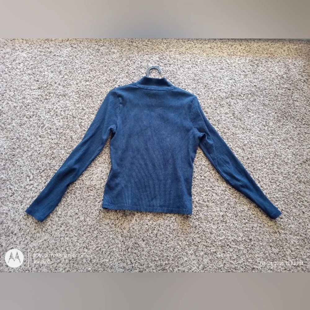 Anthropologie Maeve Women's Ribbed Turtleneck Sweater Blue Size Small - Picture 5 of 7